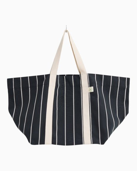HAY Design Outdoor Market Picnic Bag Medium Black/Beige Stripe