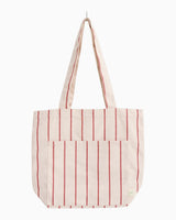 HAY Design Outdoor Market Tote Bag Medium Beige/Red Stripe