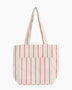 HAY Design Outdoor Market Tote Bag Medium Beige/Red Stripe