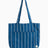 HAY Design Outdoor Market Tote Bag Medium Blue/Beige Stripe