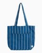 HAY Design Outdoor Market Tote Bag Medium Blue/Beige Stripe