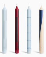 HAY Design Pattern Candle Set of 4 Blues/Bordeaux