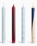 HAY Design Pattern Candle Set of 4 Blues/Bordeaux