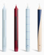 HAY Design Pattern Candle Set of 4 Blues/Bordeaux
