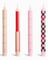 HAY Design Pattern Candle Set of 4 Reds/Bordeaux