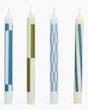 HAY Design Pattern Candle Set of 4 Green/Blue