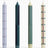 HAY Design Pattern Candle Set of 4 Green/Silver