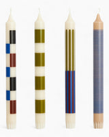 HAY Design Pattern Candle Set of 4 Off White/Army/Blue
