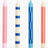 HAY Design Pattern Candle Set of 4 Pink/Red/Blue