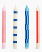 HAY Design Pattern Candle Set of 4 Pink/Red/Blue
