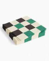 HAY Design Pattern Napkins Set of 20 Off-white/Green/Black
