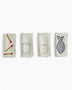 HAY Design Sobremesa Napkin White Set of 4 Green