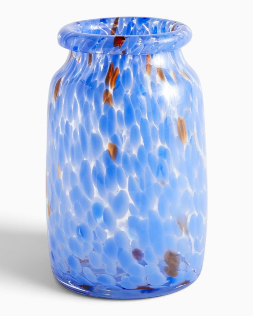 HAY Design Splash Vase Roll Neck Medium Blue