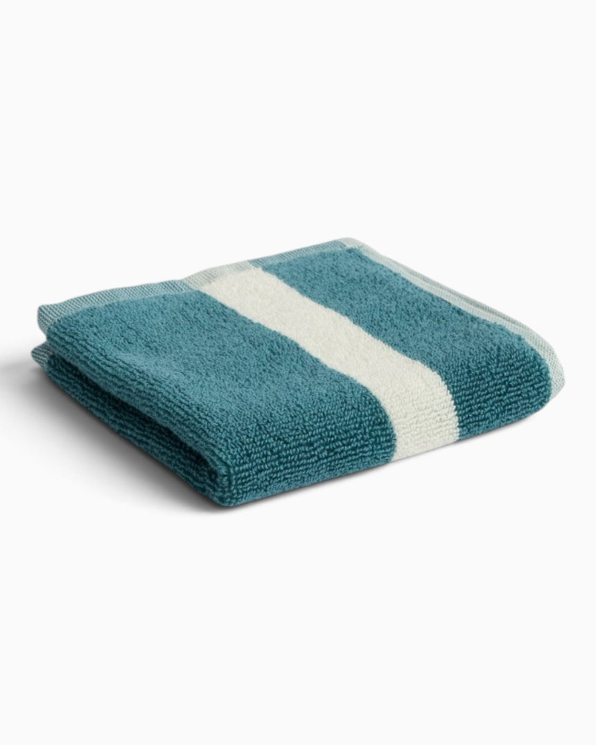 HAY Design Stripe Wash Cloth Petrol Blue