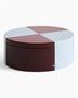 HAY Design Tin Container Round Burgundy/Ice Blue