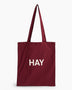 HAY Design Tote Bag Burgundy