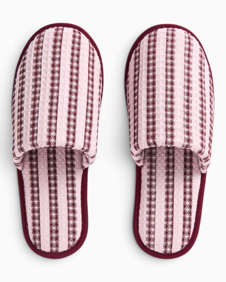HAY Design Waffle Slippers Stripe Cool Pink