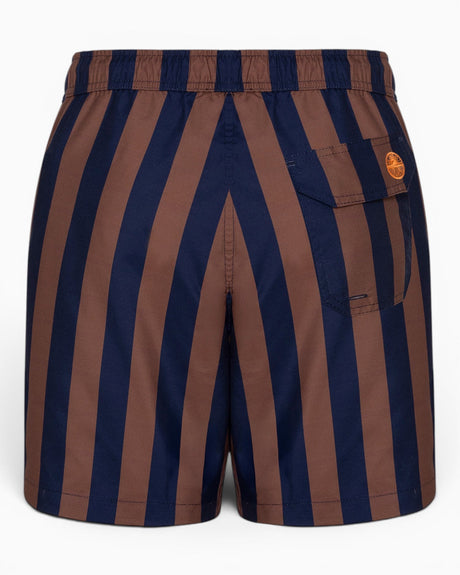 Heliophilia Italian Stripes Şort Mayo Brown/Navy
