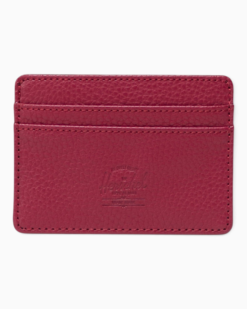 Herschel Charlie Vegan Leather Kartlık Cherry Red