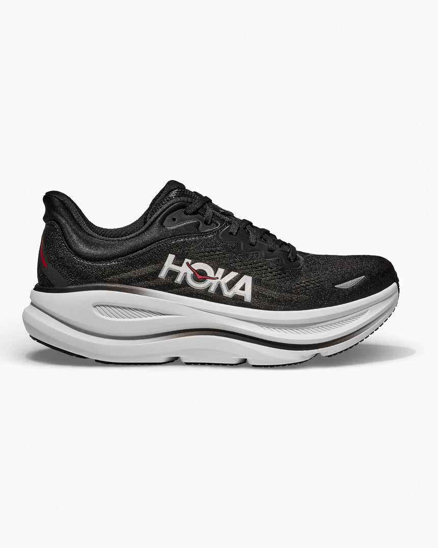 HOKA Bondi 9 Erkek Sneaker Black/Vermillion