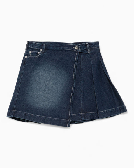 House of Sunny Pleat Kadın Etek Indigo