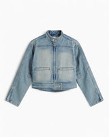 House of Sunny Take a Trip Mini Racer Kadın Ceket Sky Blue