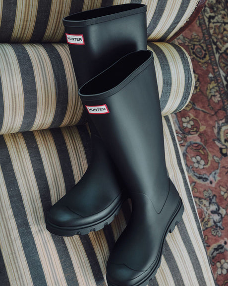 Hunter Downpour Tall Kadın Çizme Black