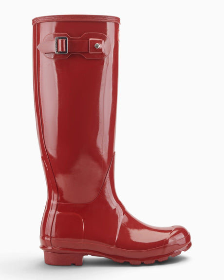 Hunter Original Tall Gloss Kadın Çizme Military Red