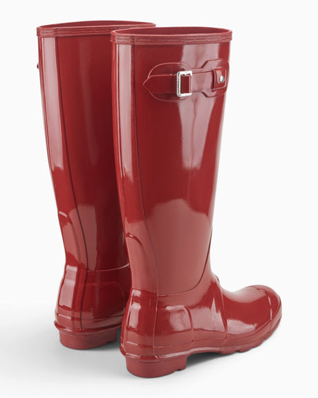 Hunter Original Tall Gloss Kadın Çizme Military Red