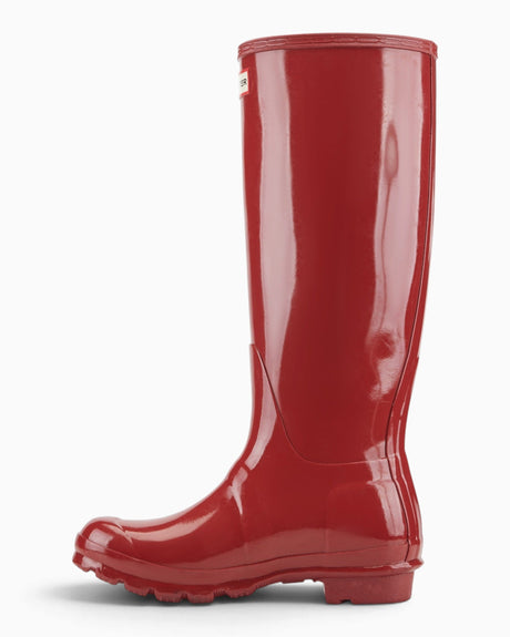 Hunter Original Tall Gloss Kadın Çizme Military Red