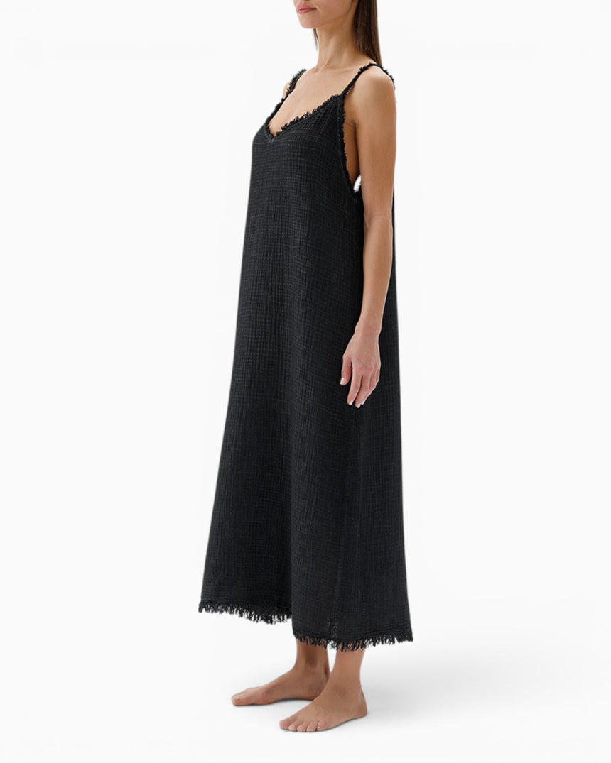 İKİKIZ Crinkle İp Askılı Kadın Elbise