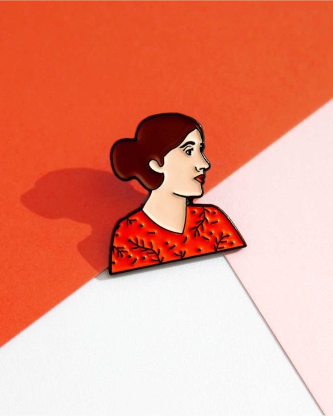 Judy Kaufmann Virginia Woolf Icon Pin