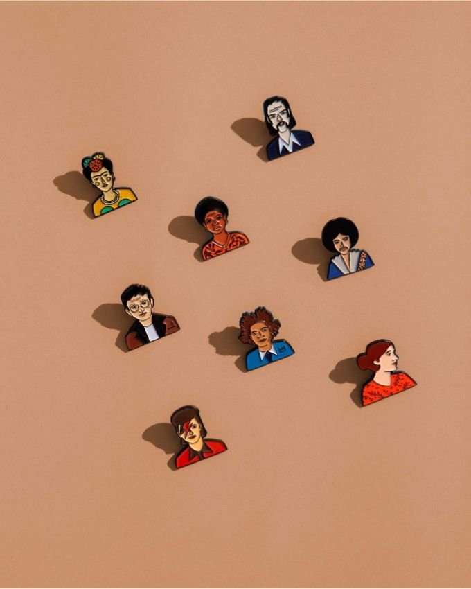 Judy Kaufmann Virginia Woolf Icon Pin