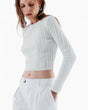 Knitology Openwork Knitted Top White