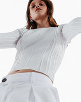 Knitology Openwork Knitted Top