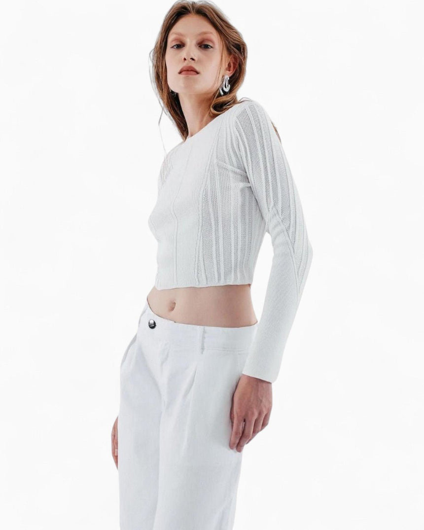 Knitology Openwork Knitted Top