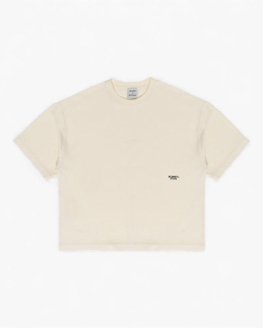 KUNST STUDIO SS Printed Box Fit T-Shirt Ecru