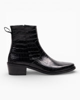 Kundura Crocodile Bot Black