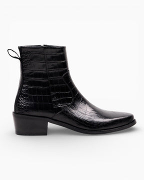 Kundura Crocodile Bot Black