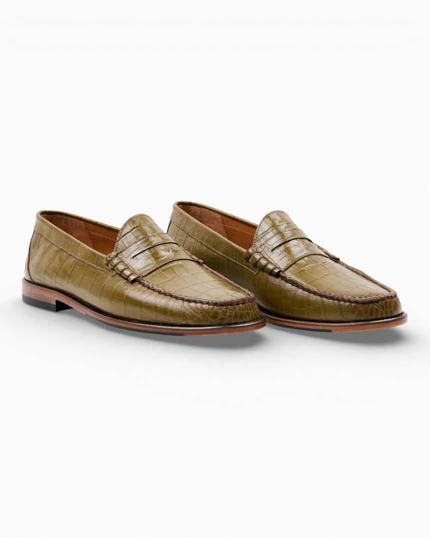 Kundura Crocodile Penny Loafer