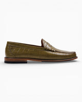 Kundura Crocodile Penny Loafer Khaki
