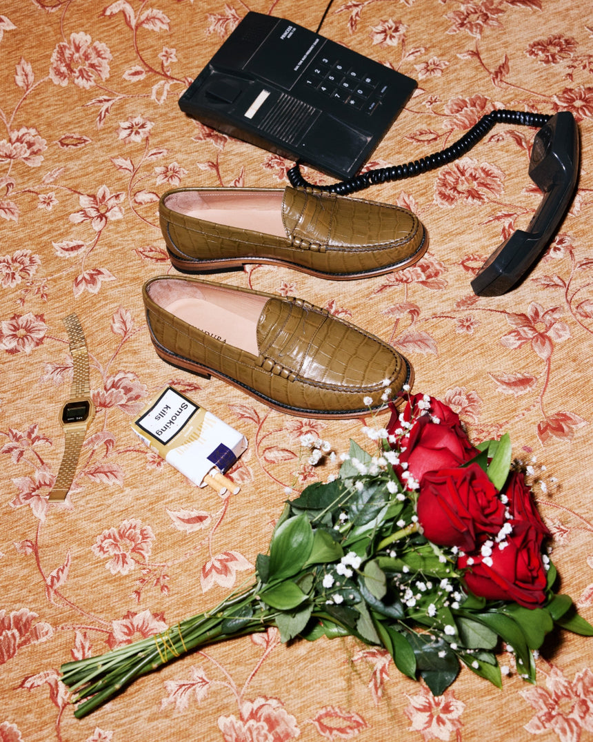 Kundura Crocodile Penny Loafer