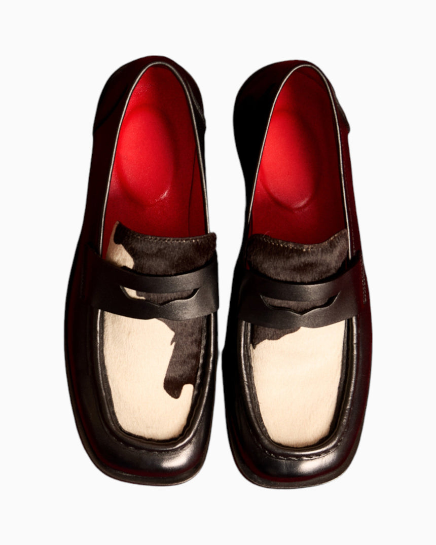 Kundura Penny Leather Loafer Pony