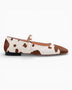 Kundura Pony Ballerina Brown/White