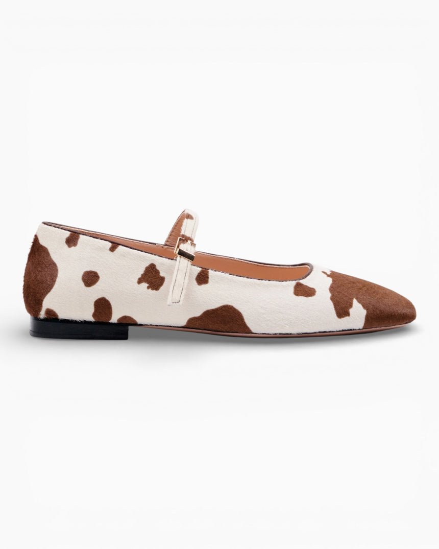 Kundura Pony Ballerina Brown/White