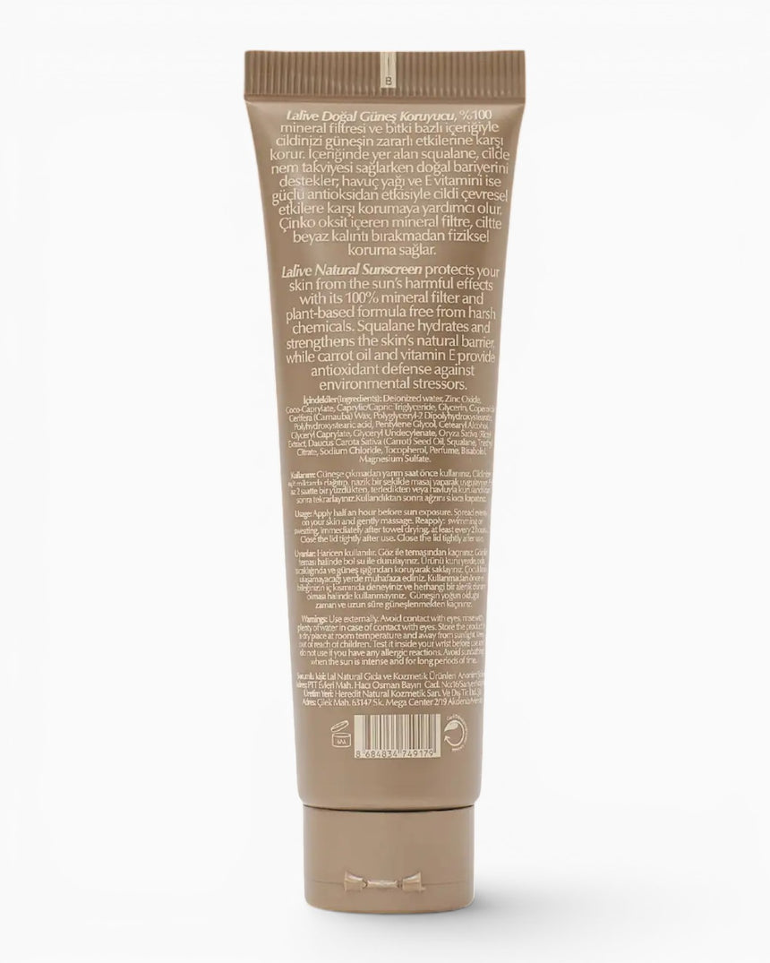 Lalive %100 Doğal Mineral Filtre Güneş Kremi - 50 SPF