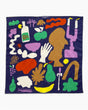 Lar Studio Olives And Wine Navy Bandana 53x53 Multicolor