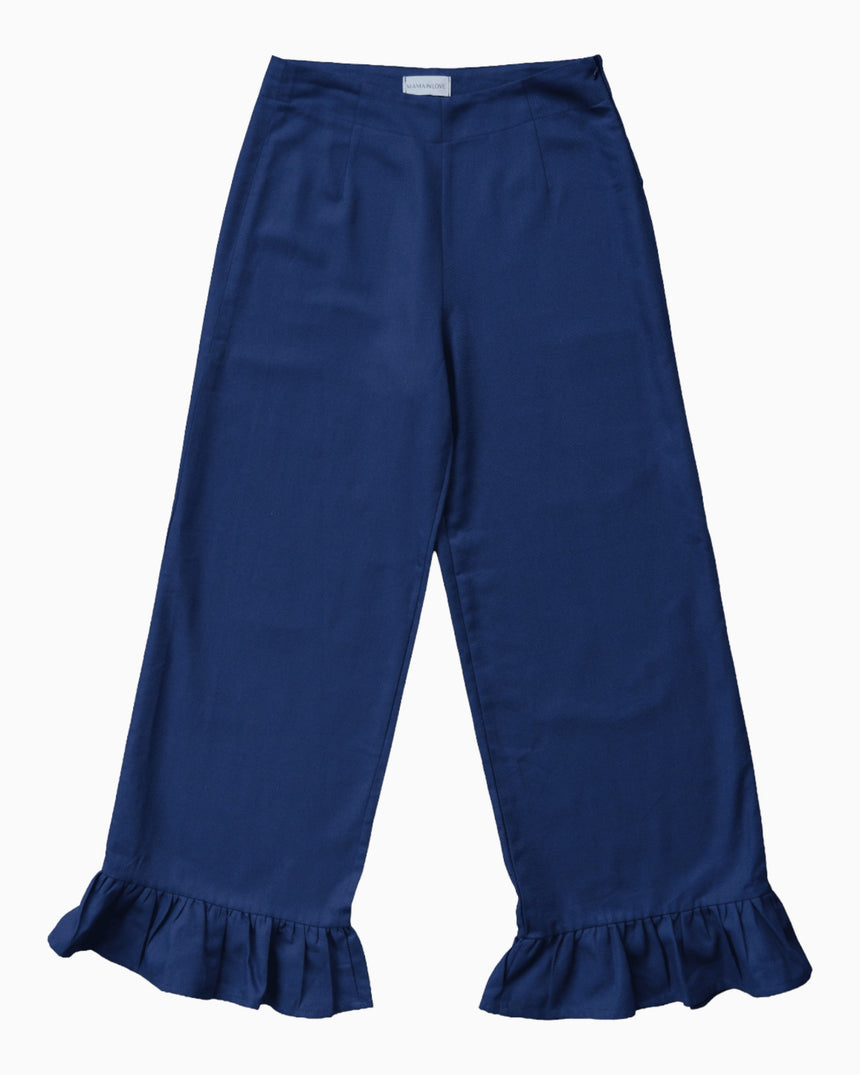 Mama in Love Frill Kadın Pantolon Lacivert