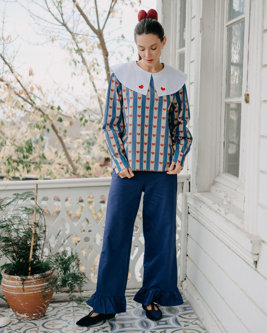 Mama in Love Tiny Hearts Kadın Bluz