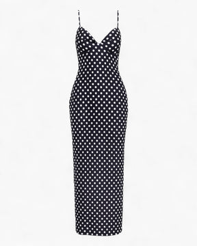 Miaou Florence Dress Black & White Poka Dot